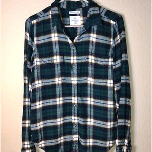 American Eagle ahh-mazingly Soft Plaid Flannel Shirt, Small, EUC,pet/smoke free